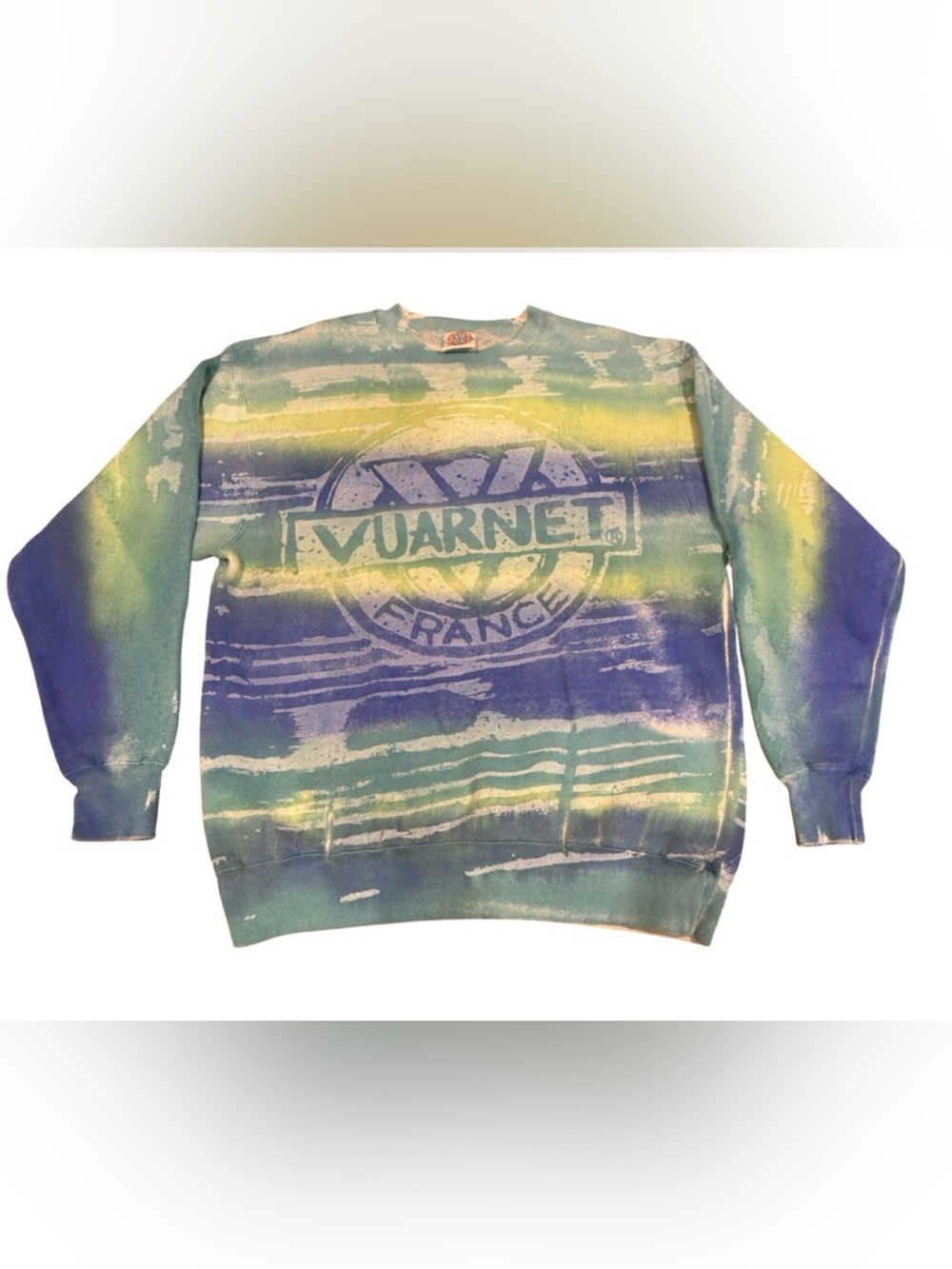 Vintage Vuarnet France Abstract Graphic Sweatshirt | 90s Euro Sportswear size M